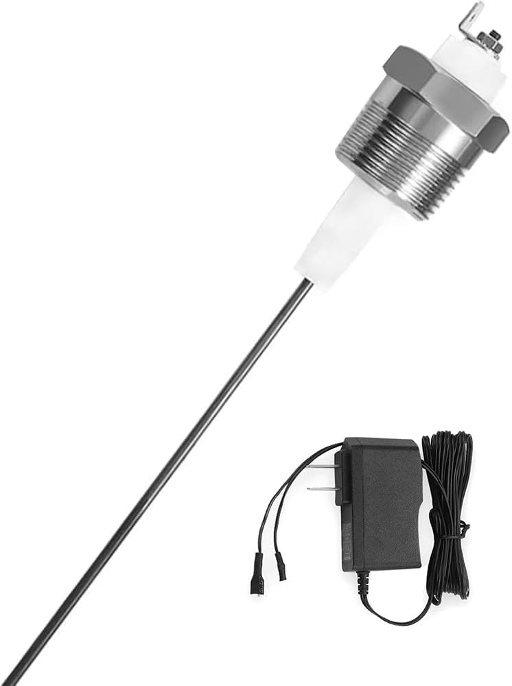 Electric Anode Rod for Hot Water Heater, Powered Titanium Anode Rod Replacement for 40–100 Gallon Water Heaters, Reduces Odor, Protects Tank from Corrosion & Scale