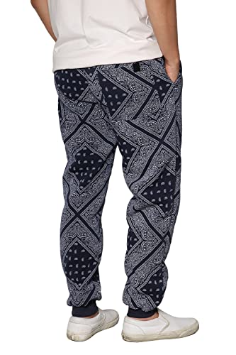 URBANJ Men's Bandana Fleece Jogger Pants S-3XL2
