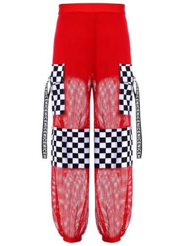 Kids Girls Active Jogger Pants Breathable Mesh Sweatpants with Elastic Waist & Pockets2