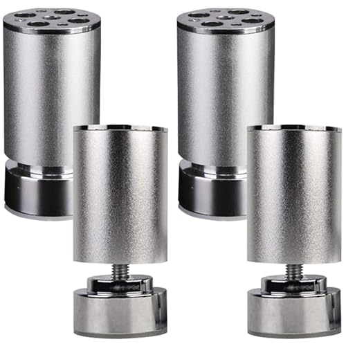 Pieds de meubles ronds réglables en aluminium anodisé pour table