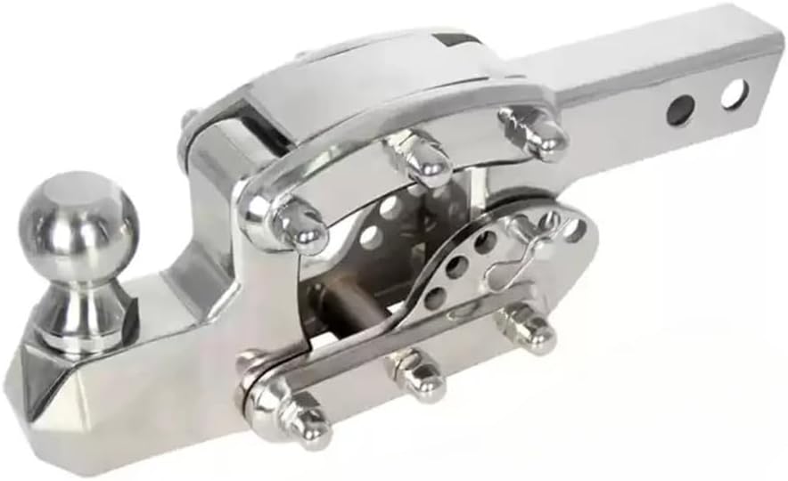 OUTMX Adjustable Stainless Steel Trailer Hitch Ball Mount Exterior Accessories Towing Stainless Steel Hitch Ball Mount Trailer(Stainless Upgraded)