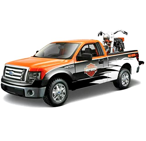 Maisto Ford F150 Pick Up 2010 Harley Davidson Orange 1/27 1/24
