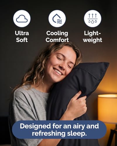 Image of Lightweight 4 Piece Bed Sheet Set King Size - Cooling Sheets for Hot Sleepers - Soft, Breathable Bedding Set w / 8-16 Inch Deep Pockets - 1 Flat & 1 Fitted & 2 Pillowcases - Wrinkle Resistant - Black