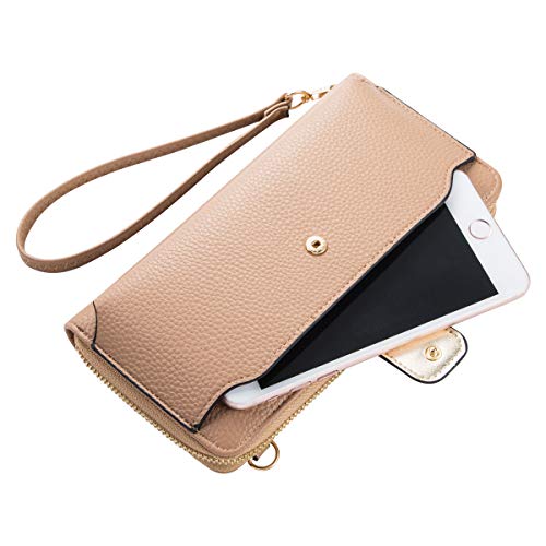 Image of K . A Womens Wristlet Wallet Crossbody Bag Cellphone Purse Handbag RFID Card Slots 2 Strap Wrist