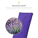 Sunshine Yoga 4-Pack Scented Sateen Eye Pillows, Low-Luster, 9’’ x 4’’ Flaxseed Weighted Eye Mask for Sleeping, Hot or Cold Eye Therapy for Relaxation, Migraine, and Headache, Purple