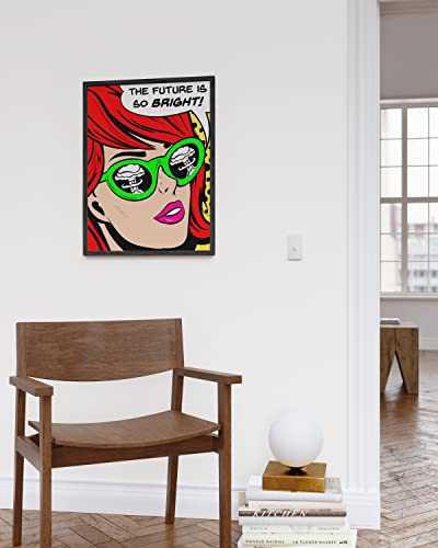 Pop Art And Vintage Poster Print By Haus And Hues | Trendy Andy Warhol Wall Art, Dope Posters, Cool College Posters, Dorm Wall Decor, Cool Wall Art, Unframed 12” X 16” (The Future Is Bright) #TOP4