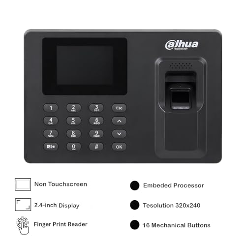 Image of Dahua DHI-ASA1222E-S Dahua Fingerprint Attendance System,Built with 16 Mechanical Buttons, a 2.4 inch LCD Display and has a User Friendly Interface.