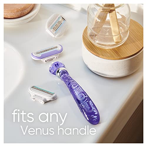 Gillette Venus Deluxe Smooth Razor Replacement Blades for Women (4 Pieces), 5 Blade Refills Moisturizing Strap Skinelixir - image 5