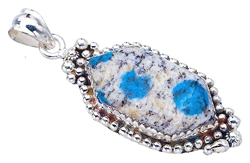 Pendentif K2 Azurite fait main en argent 925 | Le cadeau idéal pour elle StarGems