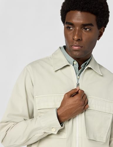 Image of BOSS Men's Twill Cargo Pocket Zip Up Overshirt