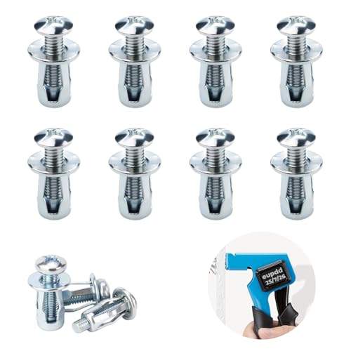 eupdd 50 Pièces Chevilles à Cavité: M5×25mm Fixations pour Portes Creuses, Ecrous en Forme de Pétale, Cheville Expansion, Chevilles à expansion en métal, Chevilles Robustes pour Murs Creux