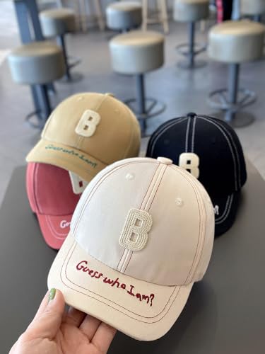 Boys Girls Caps Embroidery Baby Baseball Caps Cotton Infant Toddler Kids Hat Spring Summer Autumn 2-6Y Beige4