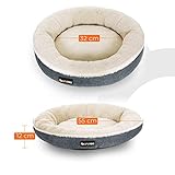 Feandrea Hundebett, Hundekorb, Katzenbett, Donut, Ø 55 cm, dunkelgrau PGW055G01