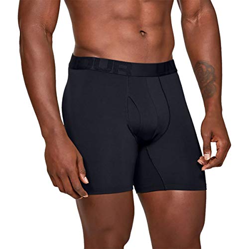 Under Armour Tech Mesh 6in Underwear - 2-Pack - Men's Black/Black, L