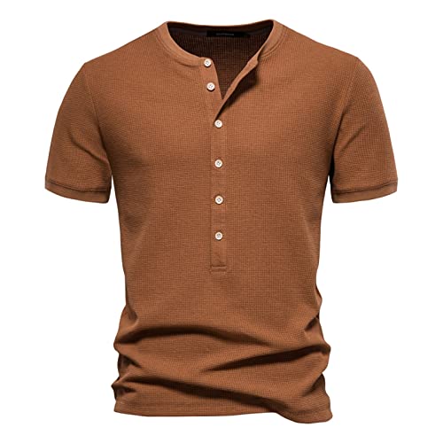 T-shirt col rond homme et col en V basique en coton confortable