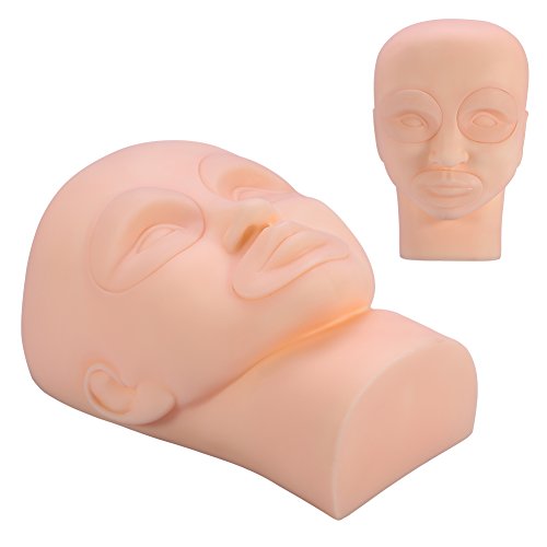 Cabeça de Manequim de Maquiagem, Maquiagem de Silicone Removível, Modelo de Cabeça de Prática de Tat