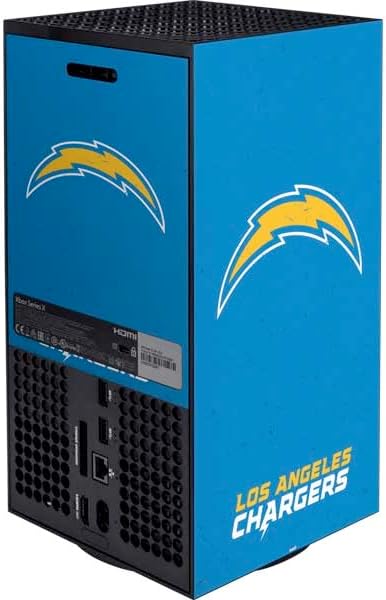 Skinit Decal Gaming Skin Compatible with Xbox Series X Digital Edition Bundle - Officially Licensed NFL Los Angeles Chargers - Alternate Distressed Design