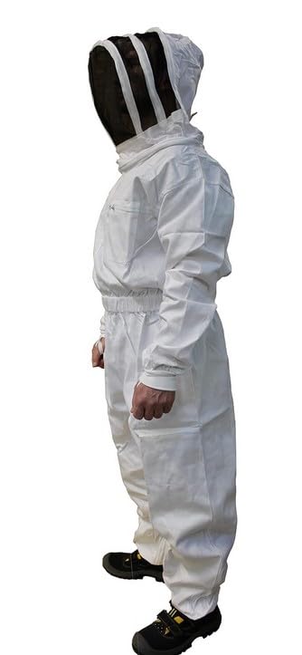 Ropa de apicultor de calidad: mono de apicultura, traje de apicultor con velo de esgrima, capucha inglesa, sombrero de astronauta