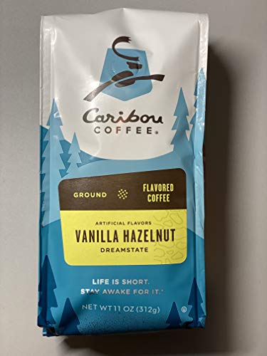 Caribou Coffee, Flavored Vanilla Hazelnut Dreamstate, Ground Coffee, 11 oz. Bag, Medium Roast