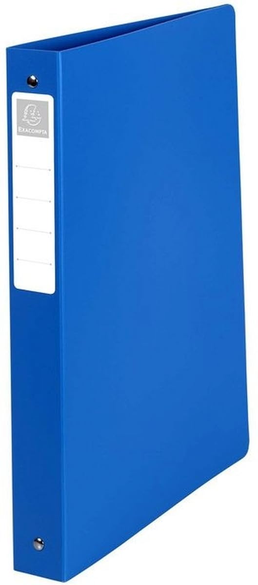 Exacompta 10 x Ringbuch Uni A4 Maxi PP 4 Ringe 30mm blau