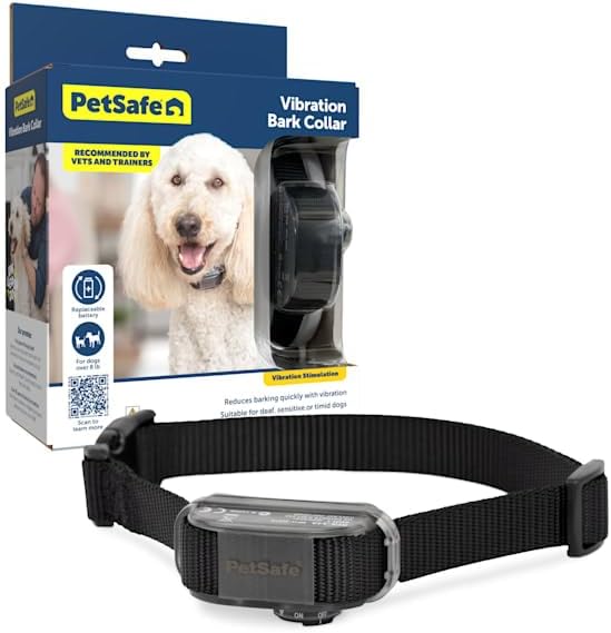 PetSafe Vibration Bark Control 10 Combinations of Vibration Correction Dog Collar Black