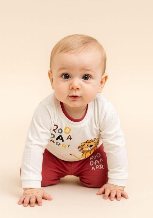 Image of Baby Unisex Printed Cotton Clothing Set| Comfortable, Breathable, Lightweight, Skin Friendly|SL 257
