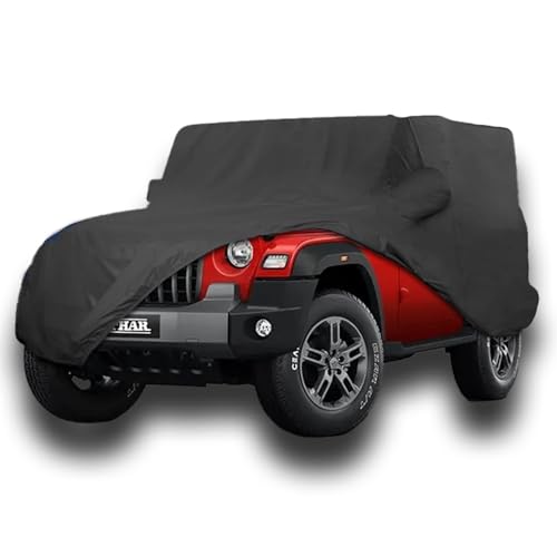 Image of Car Body Cover for Mahindra Thar (Grey with Mirror)