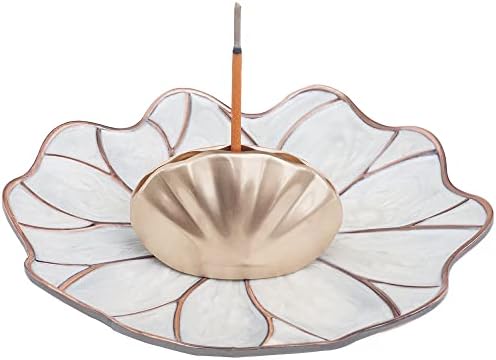 TIMKBURNER Incense Burner,Shell Stick Incense Holder with Detachable Ash Catcher (Rose Gold)
