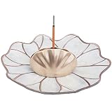 TIMKBURNER Incense Burner,Shell Stick Incense Holder with Detachable Ash Catcher (Rose Gold)