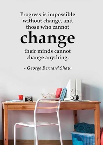 Progress Is Impossible Inspirational Quote Wall Decal Writer Plawright Politics