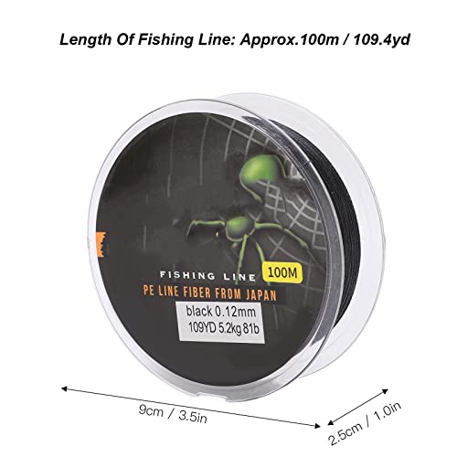 SUNGOOYUE Filo Da Pesca Intrecciato Multicolore In Nylon, 100 Metri, Resistenza 5-12 Kg, Alta Resistenza All'usura, Per Pesca In Mare E Lago - 2
