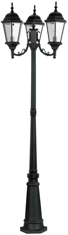 Livex Lighting 7553-14 Hamilton 3 Light Outdoor 3 Head Post, Black,27" x 24" x 24"
