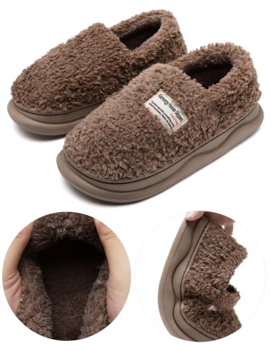 Image of Slippers for Women Men, Memory Foam Slippers for Women, Soft Thick Fuzzy Bedroom House Shoes Indoor Outdoor