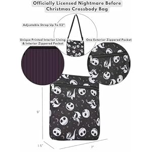 Disneycrossbodybagsforwomennightmarebeforechristmasgiftjackskellingtonmovieblackvegansmallslingbagtravelpurseeverydayhalloweenpassportadultsteens Urban Country Home Decor Disney crossbody bags for women nightmare before christmas gift jack skellington movie black vegan small sling bag travel purse everyday halloween passport adults teens urban country home decor