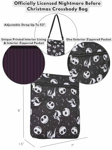 Disneycrossbodybagsforwomennightmarebeforechristmasgiftjackskellingtonmovieblackvegansmallslingbagtravelpurseeverydayhalloweenpassportadultsteens Urban Country Home Decor Disney crossbody bags for women nightmare before christmas gift jack skellington movie black vegan small sling bag travel purse everyday halloween passport adults teens urban country home decor