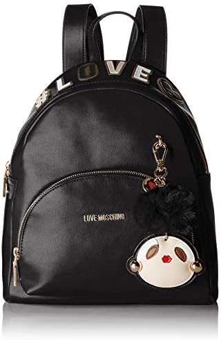 Love Moschino Logo Charm Womens Handbag Black