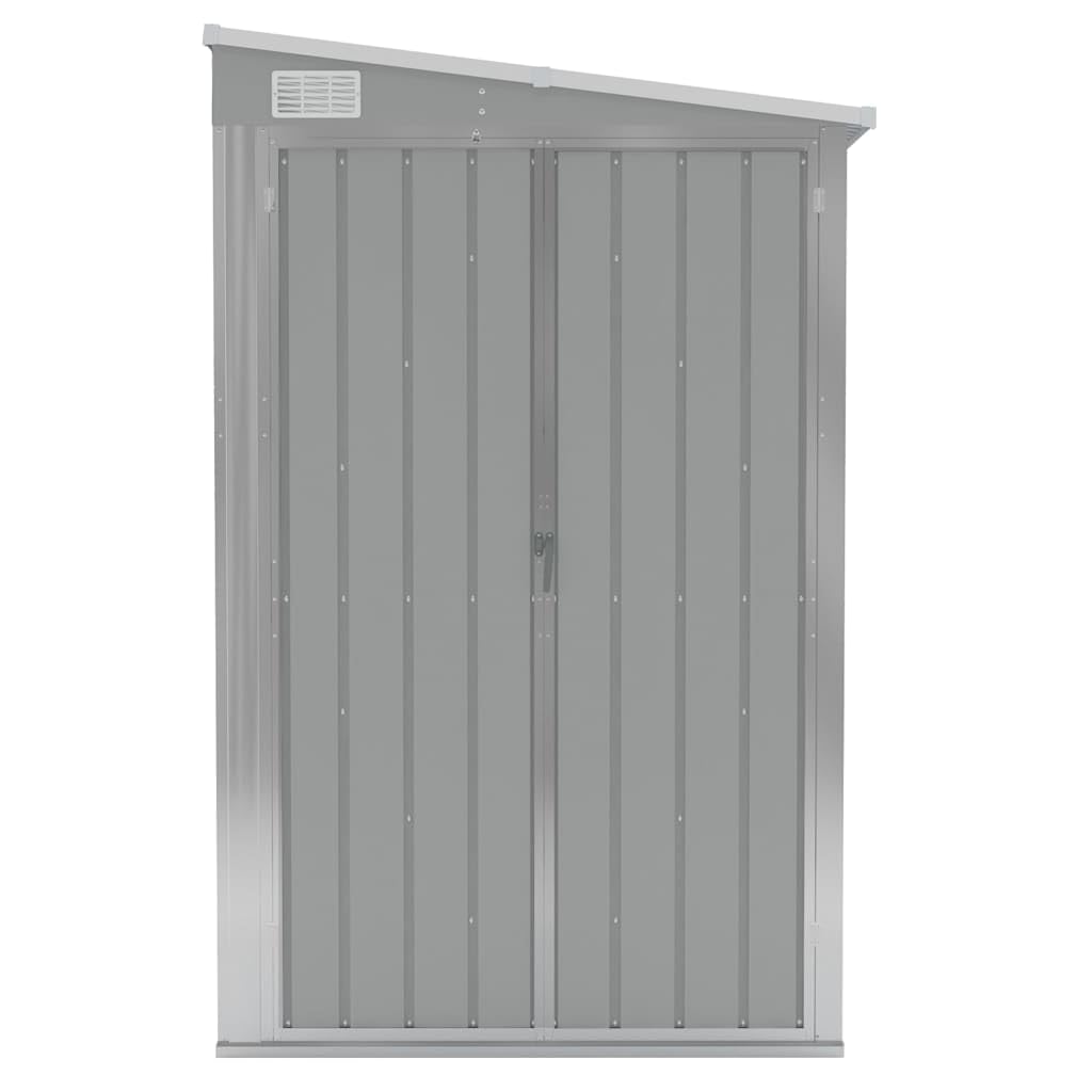 Refined Cobertizo de jardín Pared Acero galvanizado Gris 118x194x178cm