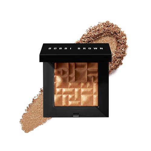 Bobbi Brown Highlighting Powder | Pearl-Infused Highlighter Makeup for Luminous Cheeks and Eyes with Gel-Powder Hybrid Technology | Natural Glow Radiance Booster, Copper Glow, 0.28 Ounce