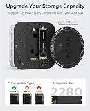 ORICO MiniLink Mac mini M4 Hub z obudową SATA SSD, port USB 3.0 5 Gb/s, czytnik kart SD 3.0/TF 3.0, gniazdo słuchawkowe 3,5 mm i gniazdo mikrofonowe (M410P)