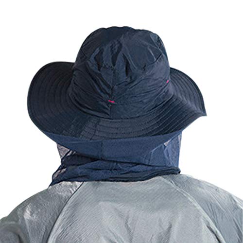 Faleto Outdoors Fishing Hat Sun Cap Breathable Lightweight Safari Hat Bucket Hats With Net Mesh Protection Neck For Men Women Unisex Navy Blue #TOP4