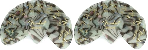 Image of Fender Premium Celluloid Guitar Picks 351 Shape, Abalone, Medium, 24-Pack