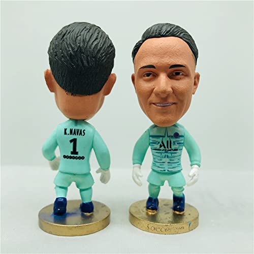 soccerwe Estatuina Navas Paris Saint-Germain Fútbol Action Figure Altura 7 cm...