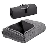 Tirrinia Large Waterproof Outdoor Blanket, Soft Warm Windproof Stadium Blanket with Sherpa Fleece and Foldable for Outdoor Sport, Baseball, Football, Beach, Concerts, Car,59' x 79'