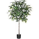 【Cuidado fácil】 Nuestra plantas artificiales decorativas grandes es ideal porque permanecerá verde durante muchos años sin necesidad de recortarla ni darle forma. A diferencia de las plantas reales, es muy conveniente cuidarlas. Sin riego. limpiar con un paño suave y seco.