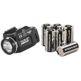 Streamlight 69420 TLR-7 Low Profile Rail Mounted Tactical Light, Black - 500 Lumens & 85180 CR123A...