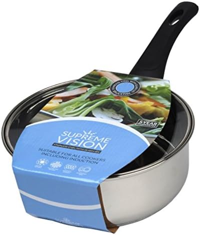Sauce Pan with Glass Lid, Stainless Steel, 20 cm, ASS2520