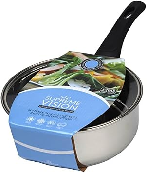 Sauce Pan with Glass Lid, Stainless Steel, 20 cm, ASS2520