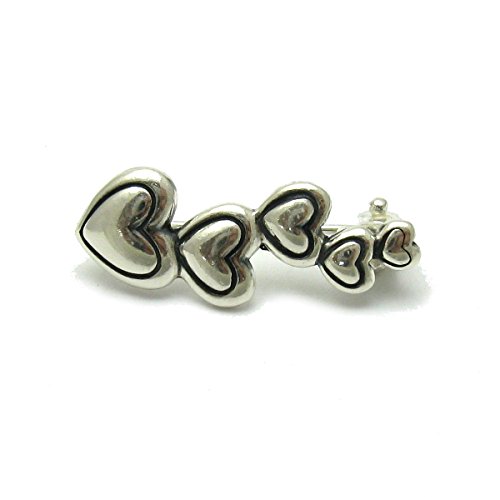 Broche en argent massif 925 cœurs Empress A000062 pour veste et foulard