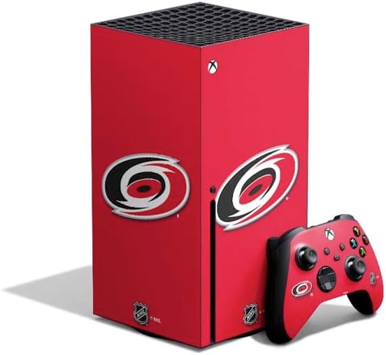 Skinit Decal Gaming Skin Compatible with Xbox Series X Bundle - Officially Licensed NHL Carolina Hurricanes Lineup Design