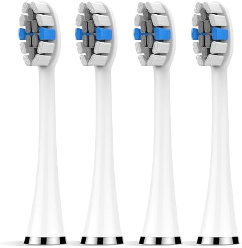 Lächen Ersatzbürstenkopf, Standard Aufsteckbürsten Passend für alle elektrischen Zahnbürsten von Lächen, S131 Weiß, 4 Stück